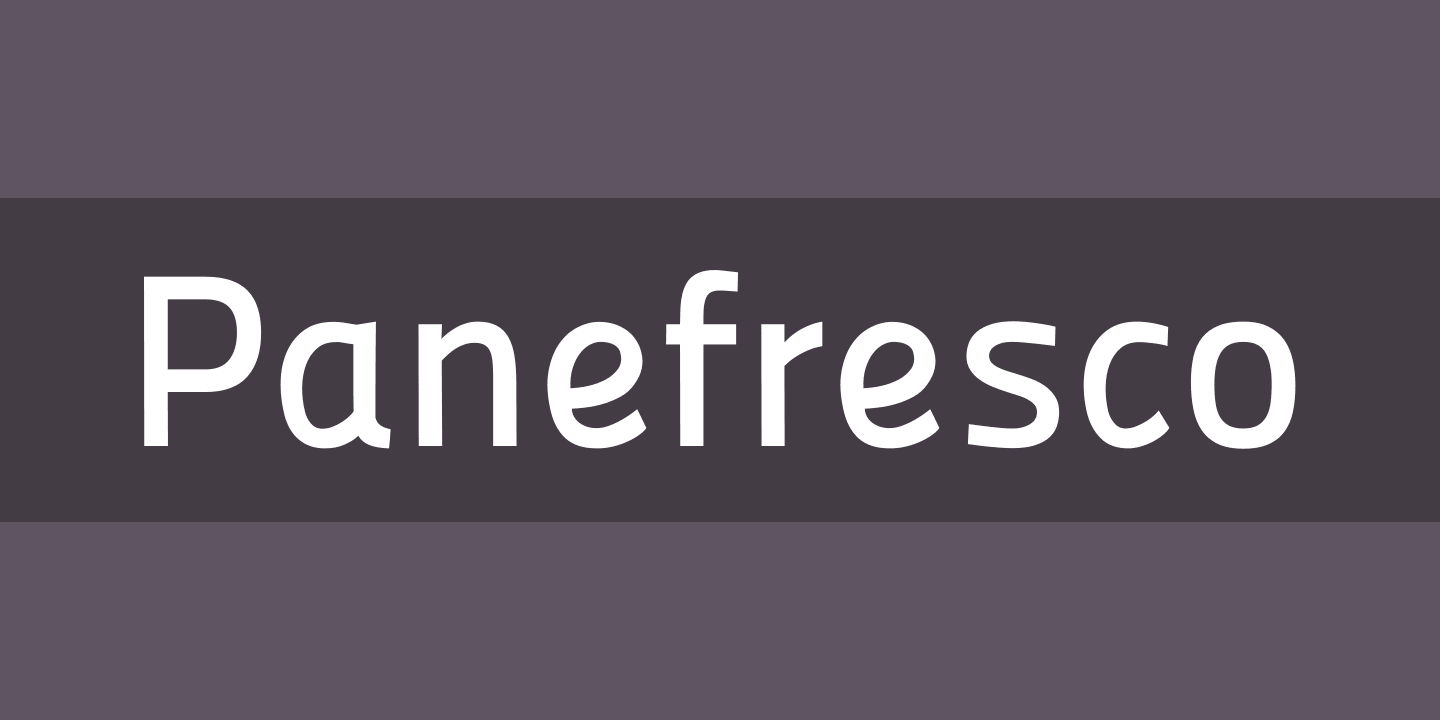 Пример шрифта Panefresco